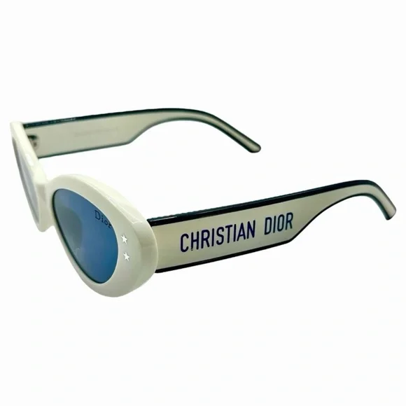 Christian Dior Sunglasses | Ivory & Blue | New (No Box/Tags) | 52-19-140 | Women - Picture 3 of 15